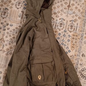 Vintage 2007 Northface Mens Recco The North Face Men's Olive Striped Ski Jacket